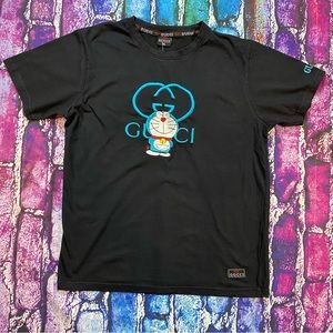 Doraemon Gucci embroidered Bootleg  (not Authentic)T-shirt  Size Medium